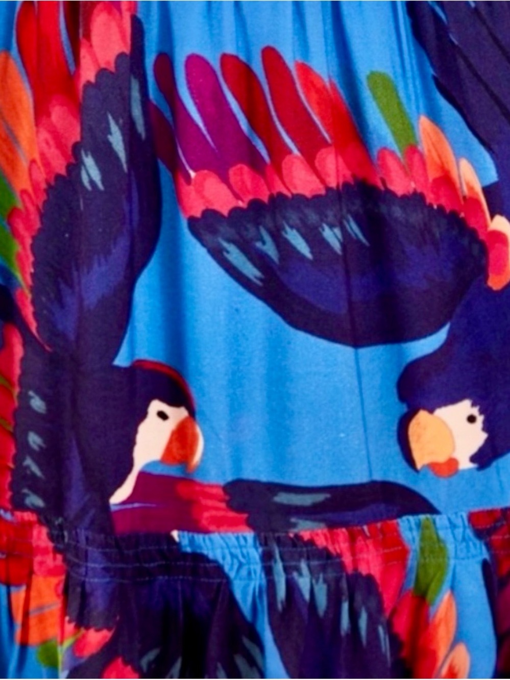 FARM Rio Blue Tropical Parrot Maxi Sundress - Picture 4 of 6
